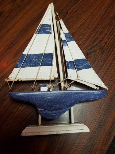 Segelschiff blau weiss - segelschiff, blau/weiss